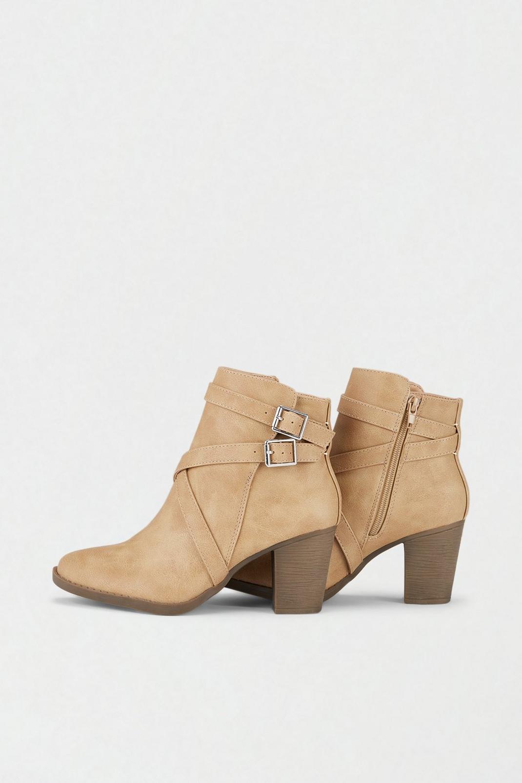 Taupe Alisha Cross Over Strap Ankle Boots image number 1