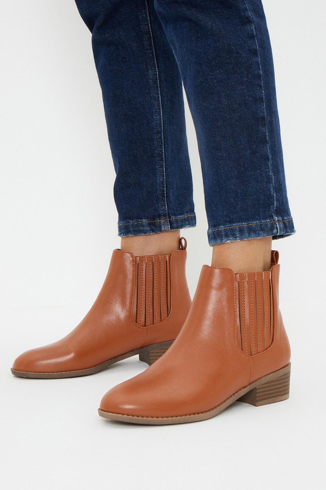 Tan Aida Chelsea Boots image number 1