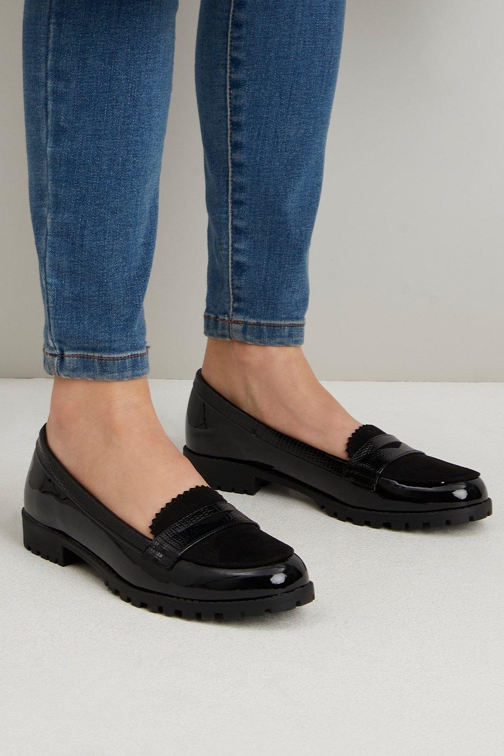 dune wide fit loafers