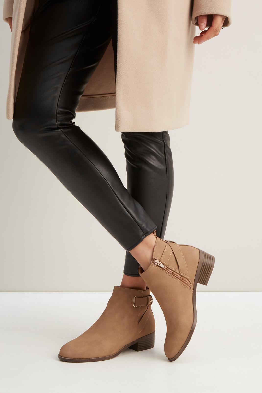 Taupe Aurelia Strap Detail Ankle Boot image number 1