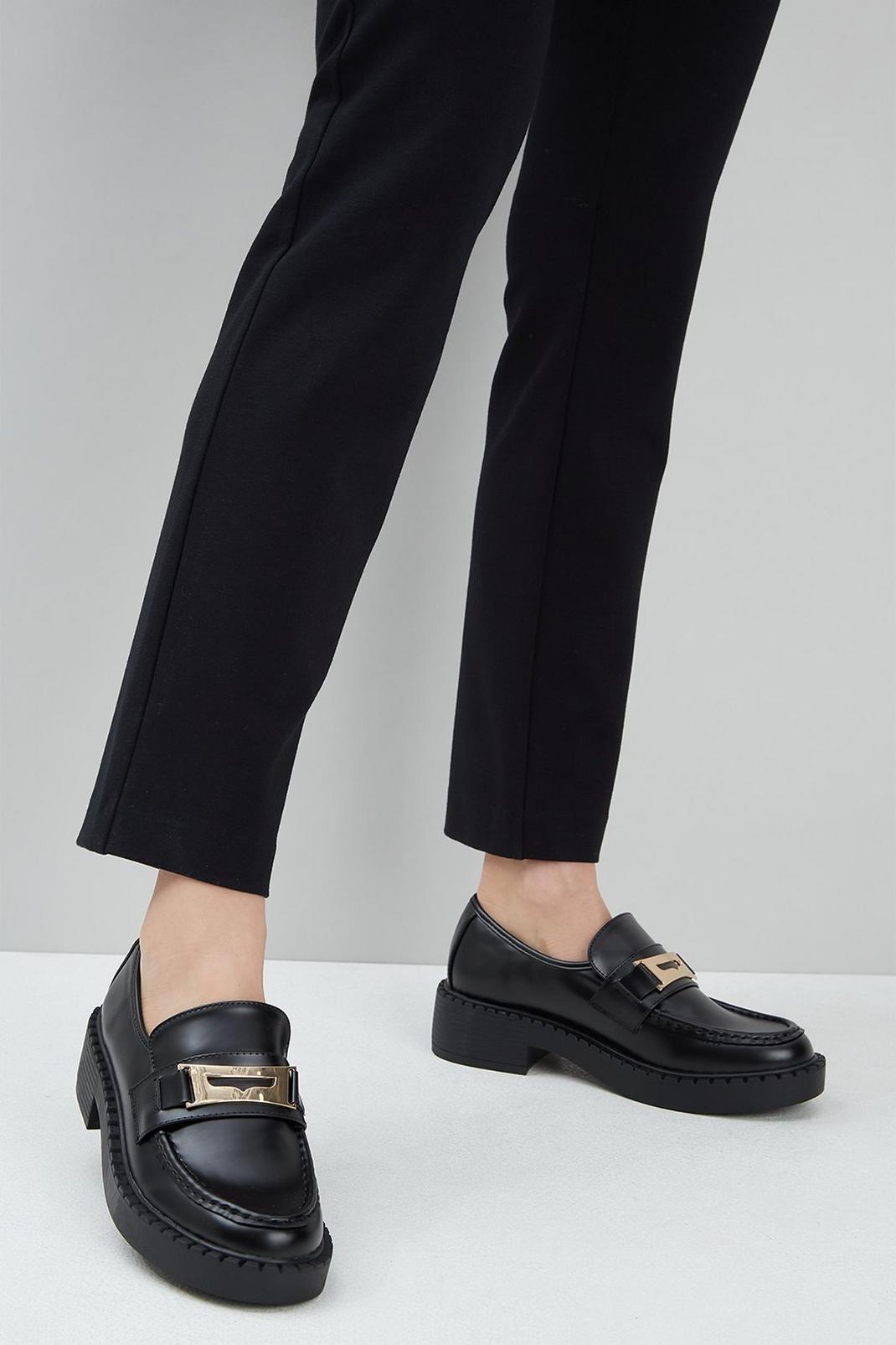 Black Lacey Chunky Loafer image number 1
