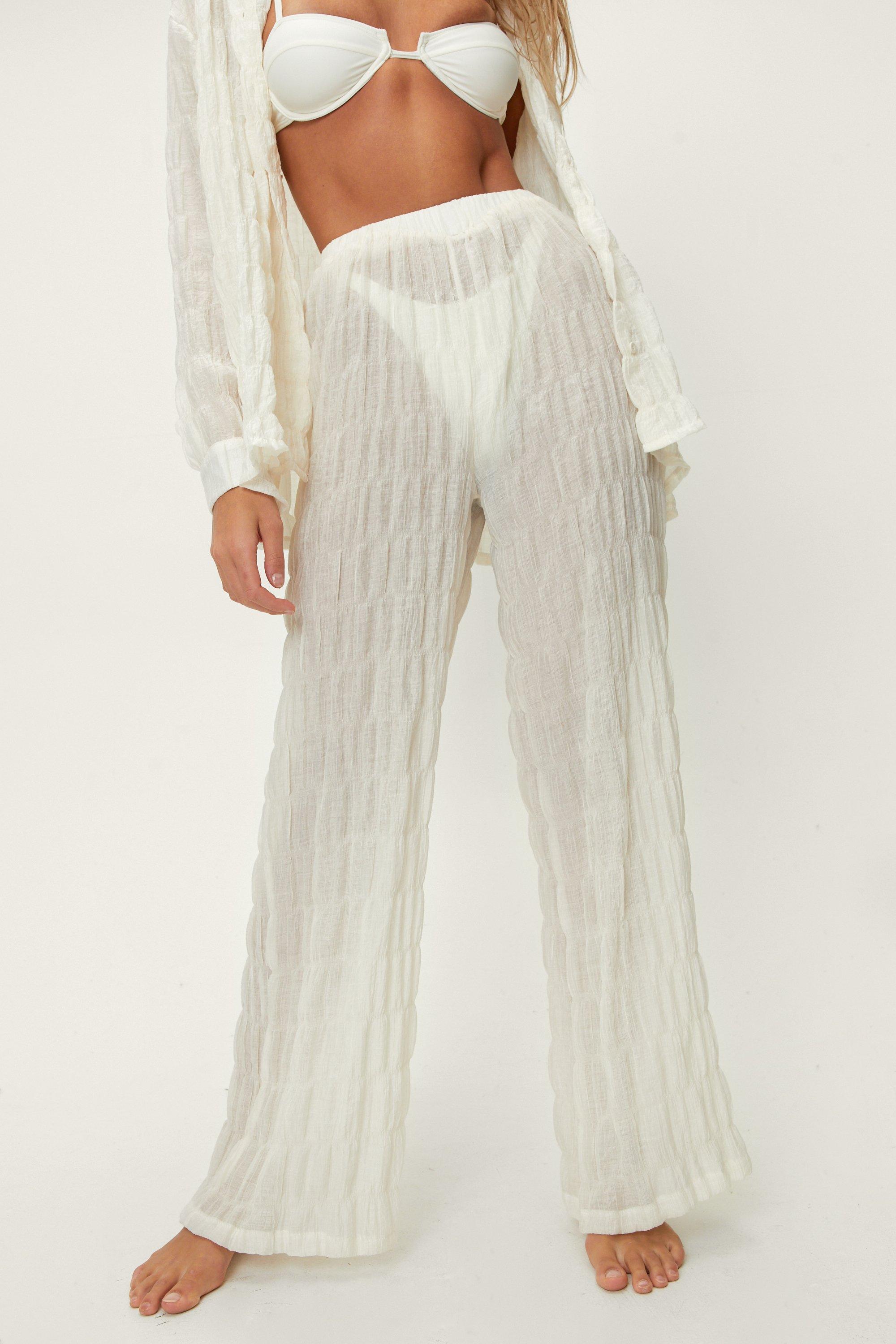 High waisted swim cover up pants online