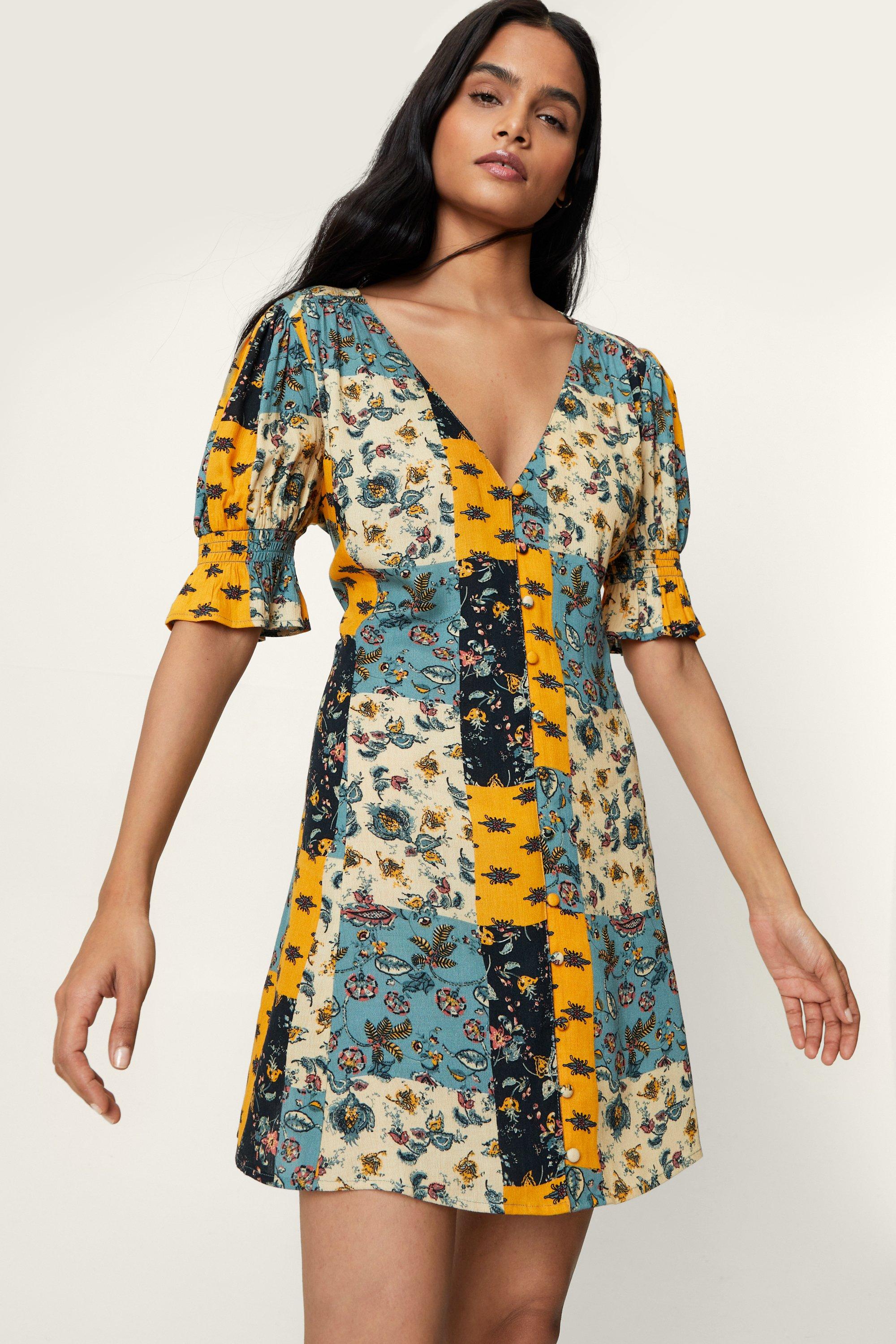 Monsoon oana sale print tea dress