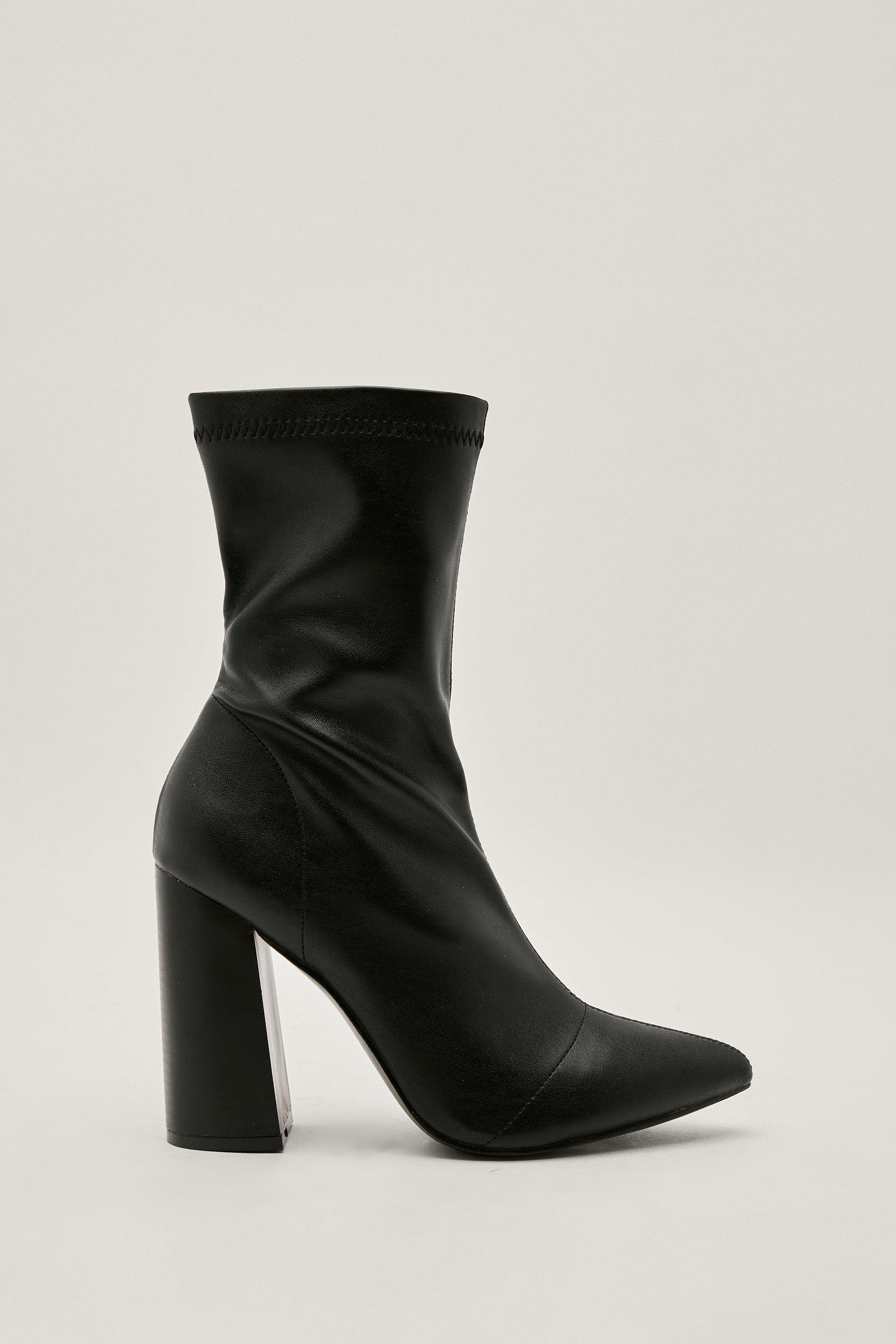 Open toe hotsell black sock boots