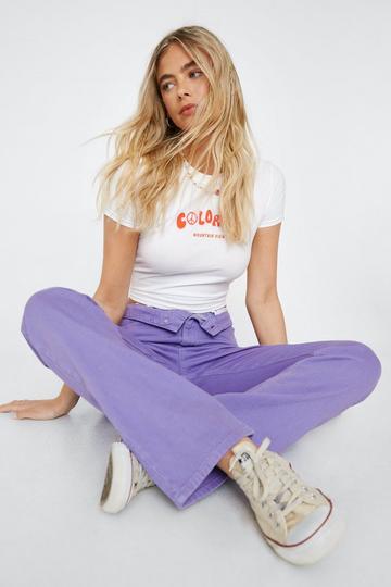 90's Style Denim Puddle Jean purple