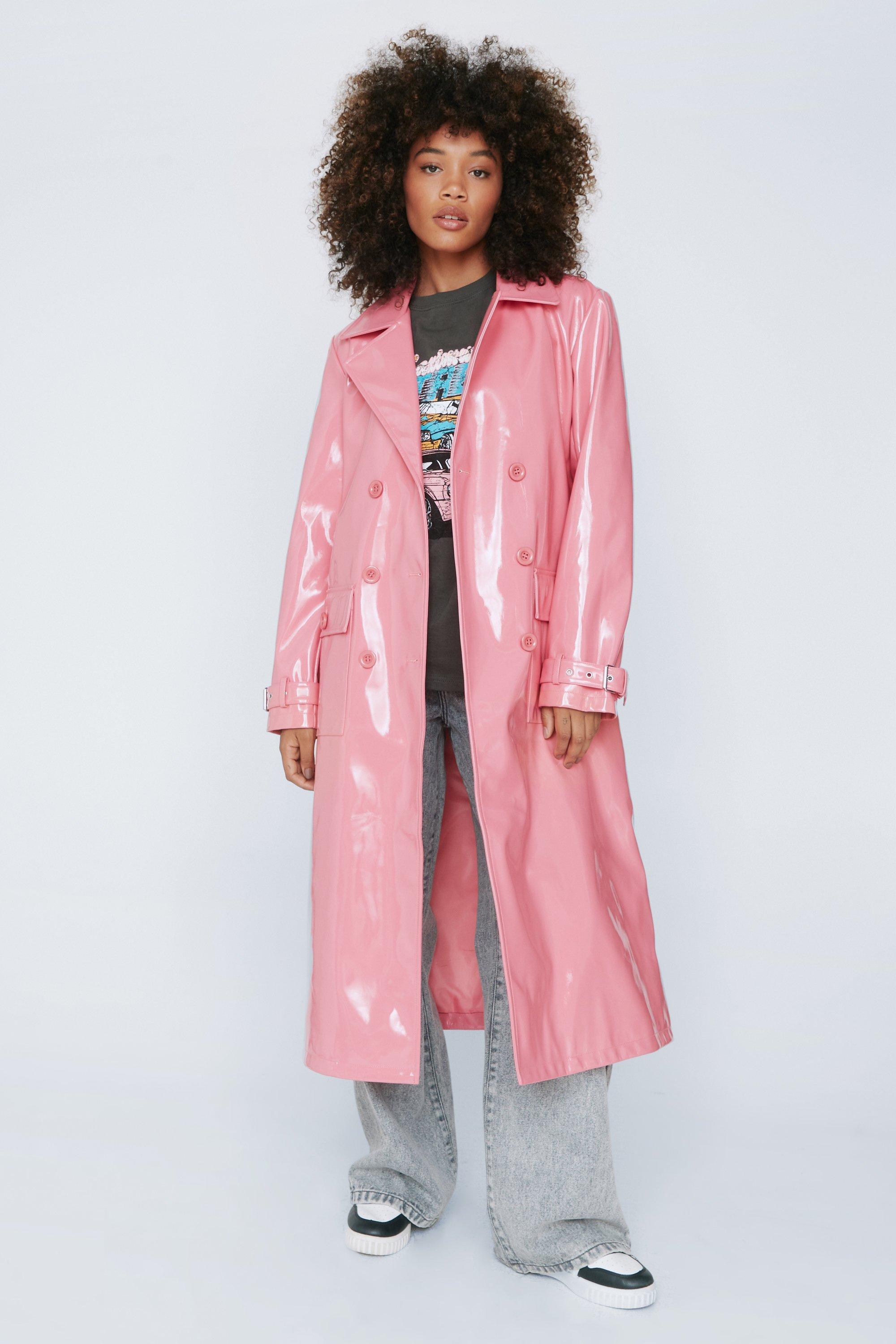 Pink pvc clearance coat