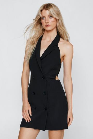 Tailored Waistcoat Mini Dress black