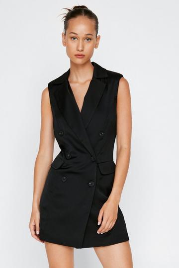 Tailored Waistcoat Mini Dress black