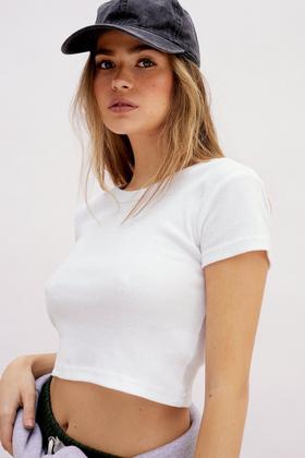 Long Sleeve White and Black Baseball Crop Top, Cropped Baseball Tee, Raglan Crop  Top, Cropped Top, Crop Tops for Women, Crop Tee, 
