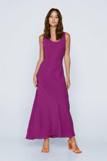 Purple Petite Premium Scoop Neck Maxi Dress