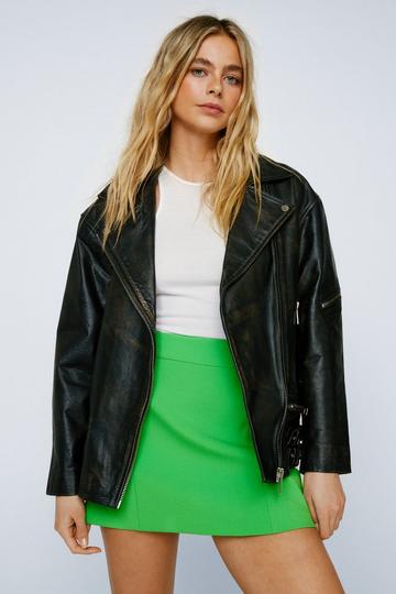 Premium Tailored Mini Skirt green
