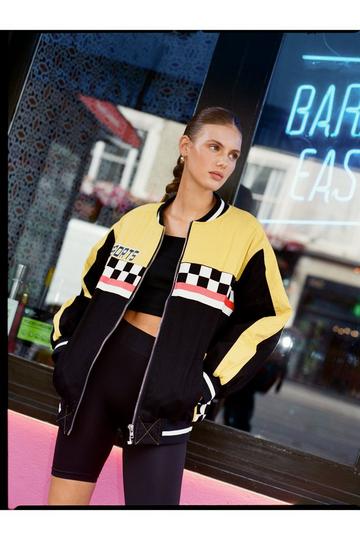 Yellow Motocross Twill Bomber Jacket