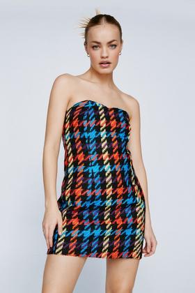 Zig Zag Sequin Mini Dress