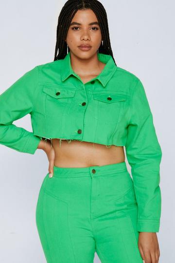 Green Plus City Scouts Crop Denim Trucker