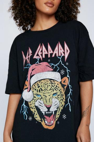 Def Leppard Christmas Graphic T-shirt black