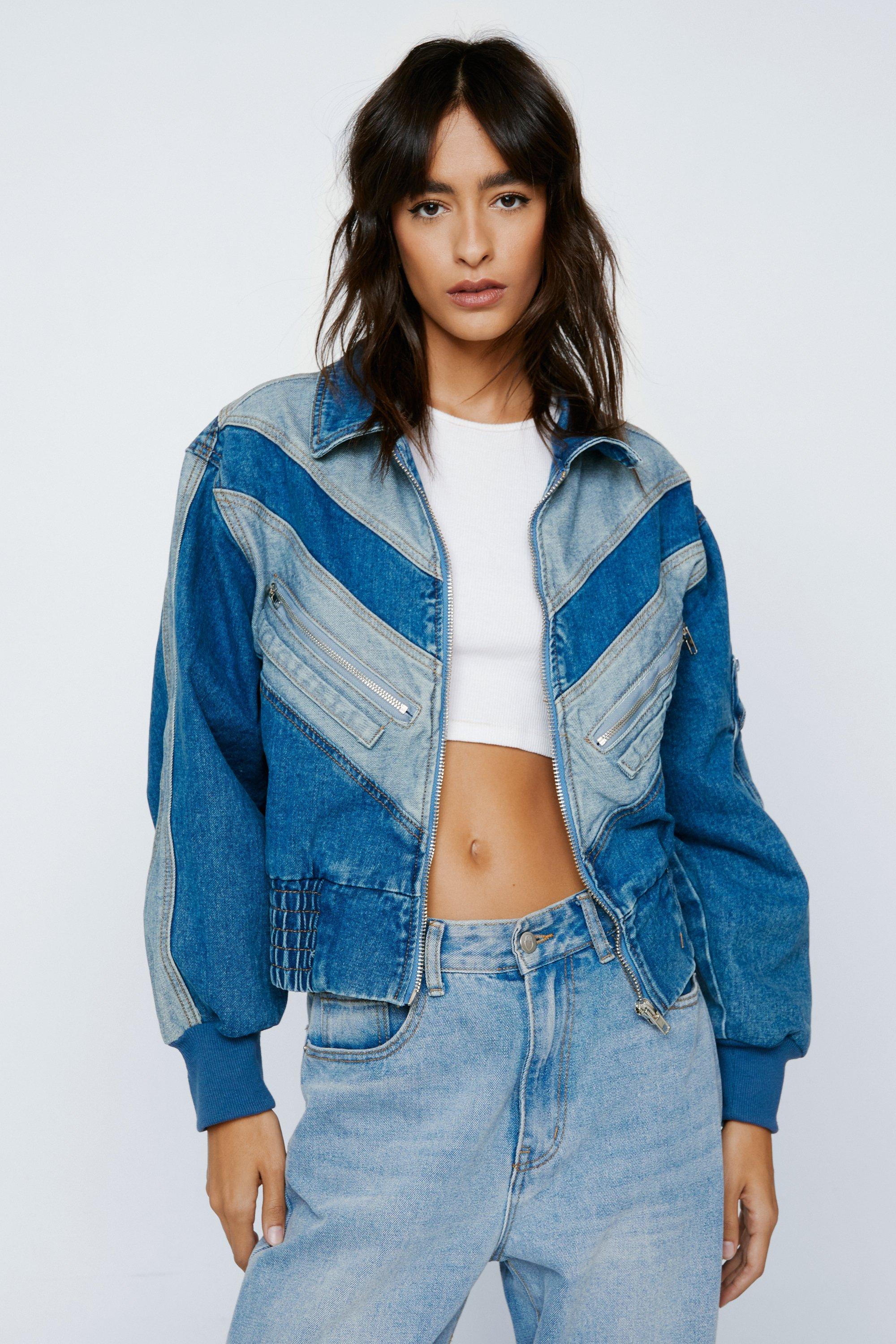 Denim bomber hot sale jacket ladies