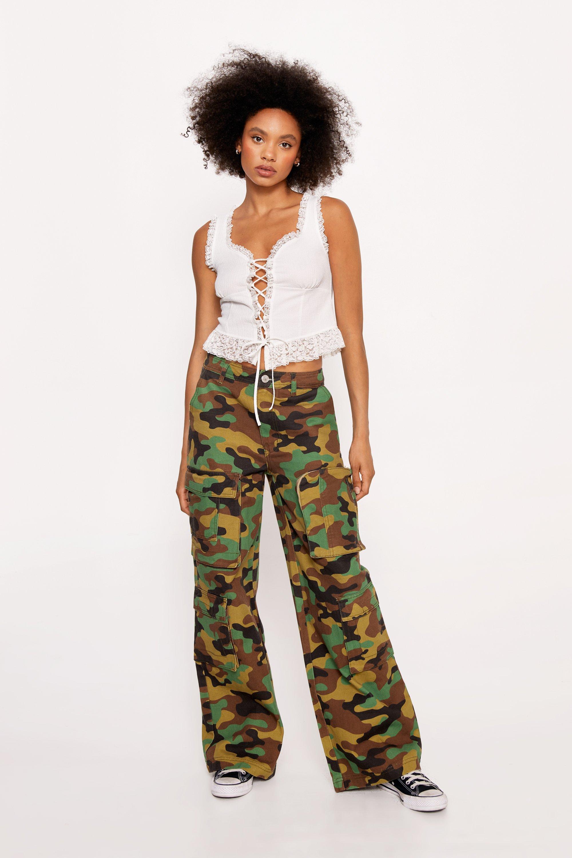 Plus size camo trousers sales uk