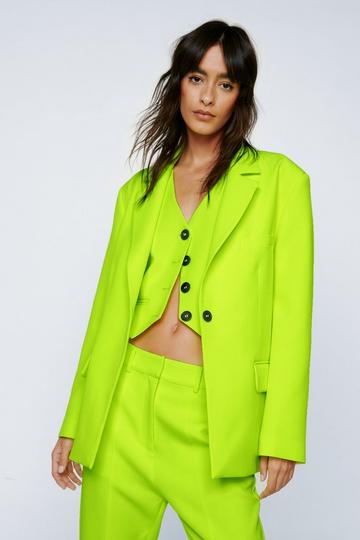 Lime Green Premium Tailored Single Breasted Blazer