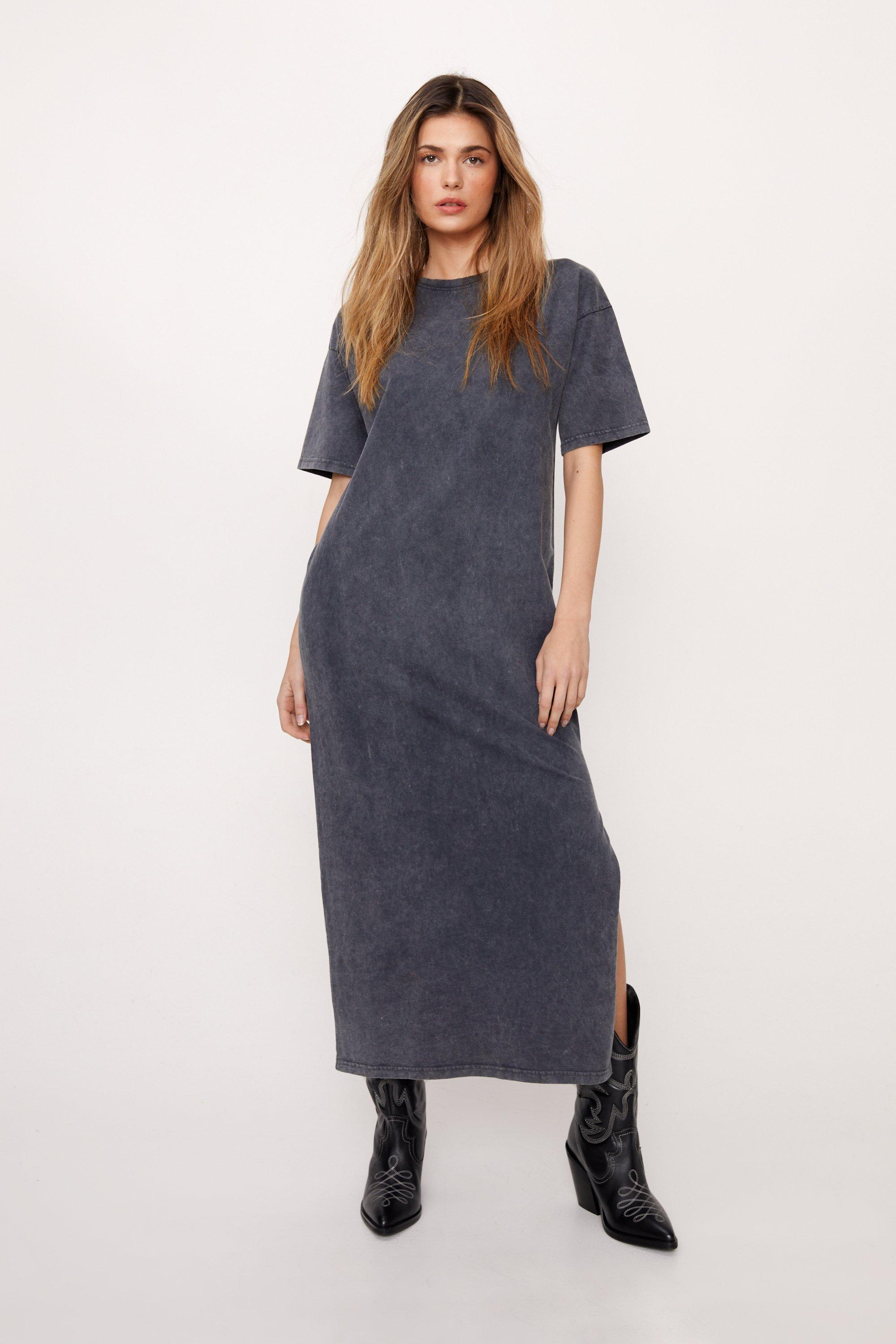 Oversized off the clearance shoulder t shirt dress