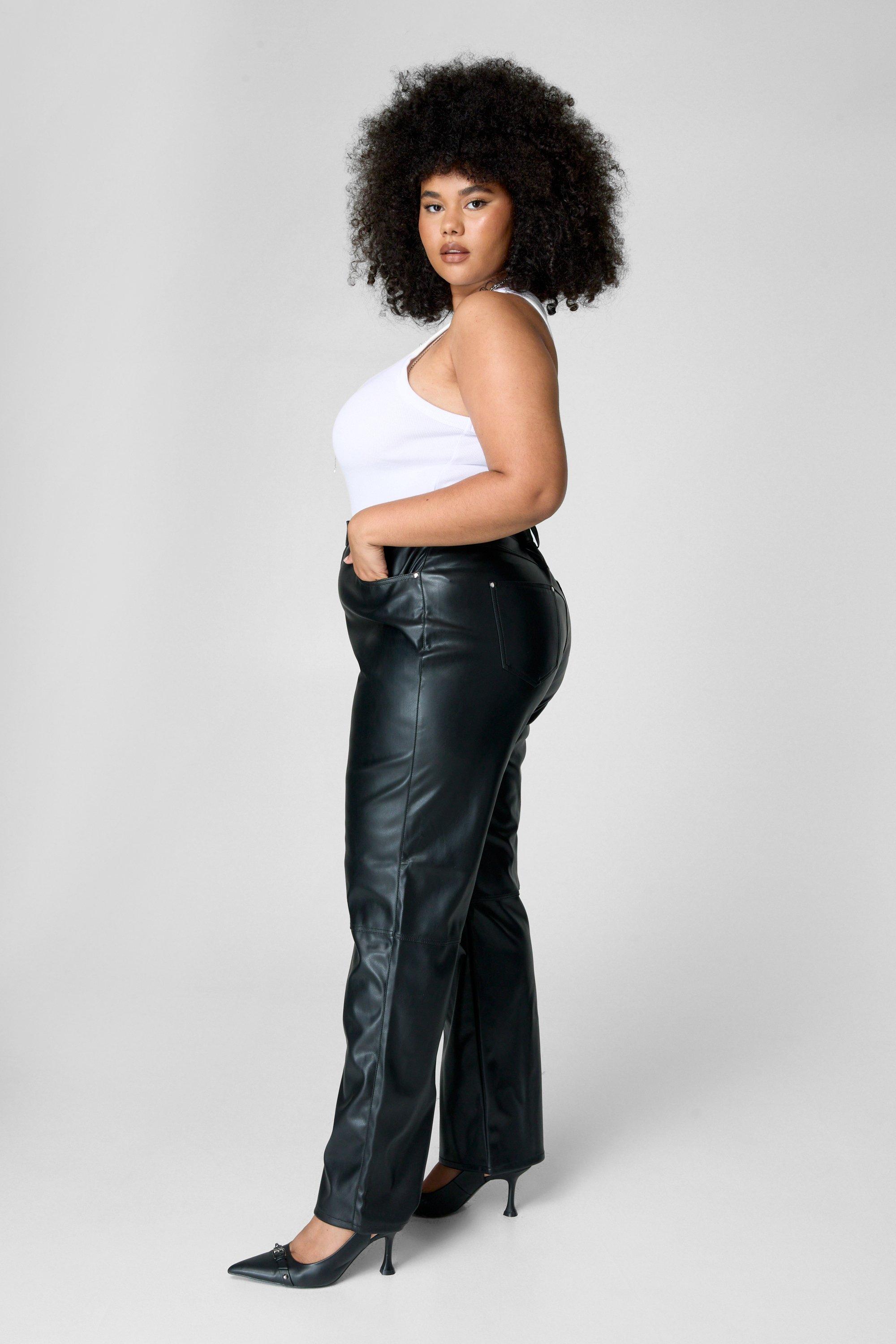 Cut out leather on sale pants