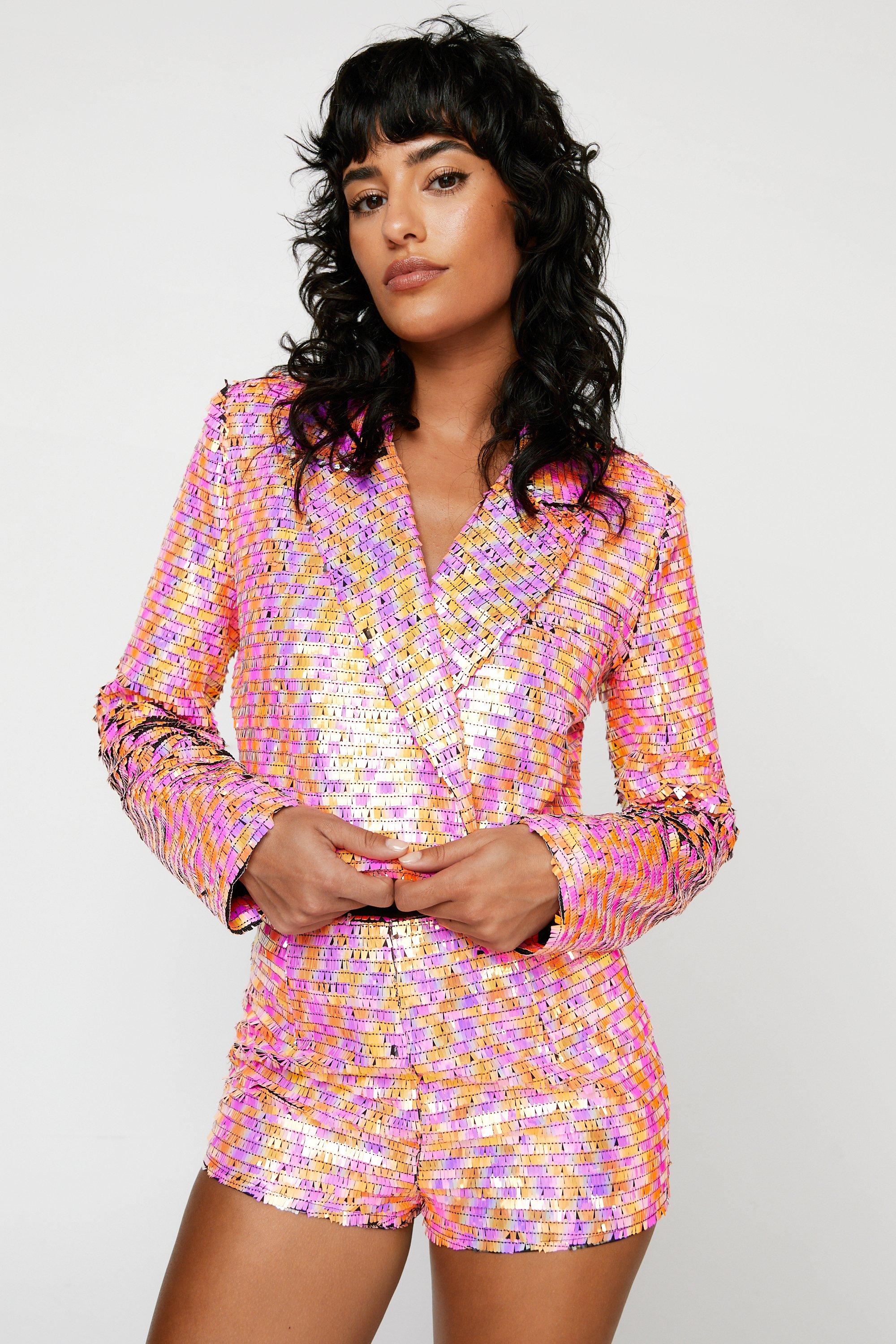 Women's Glitter Jacquard Tailored Blazer | Boohoo UK