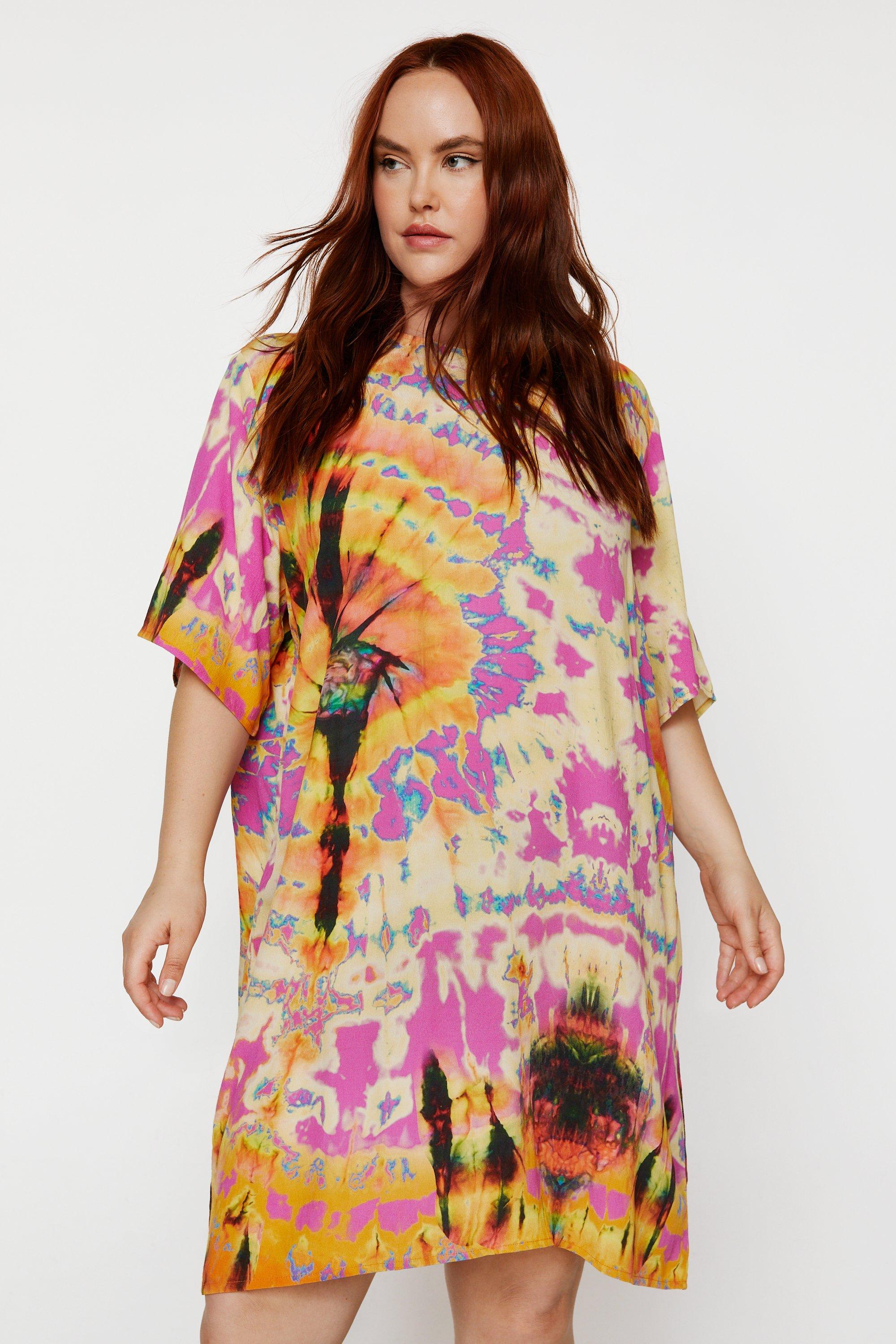 Neon t shirt outlet dress plus size