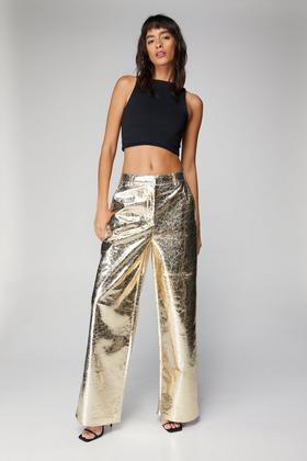 Metallic fringed pants - Women