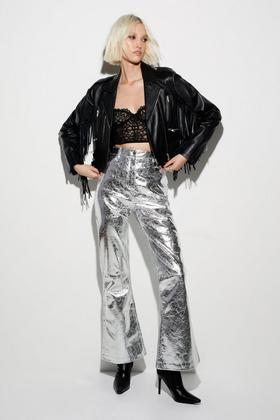 Tassel Sequin Flared Trousers