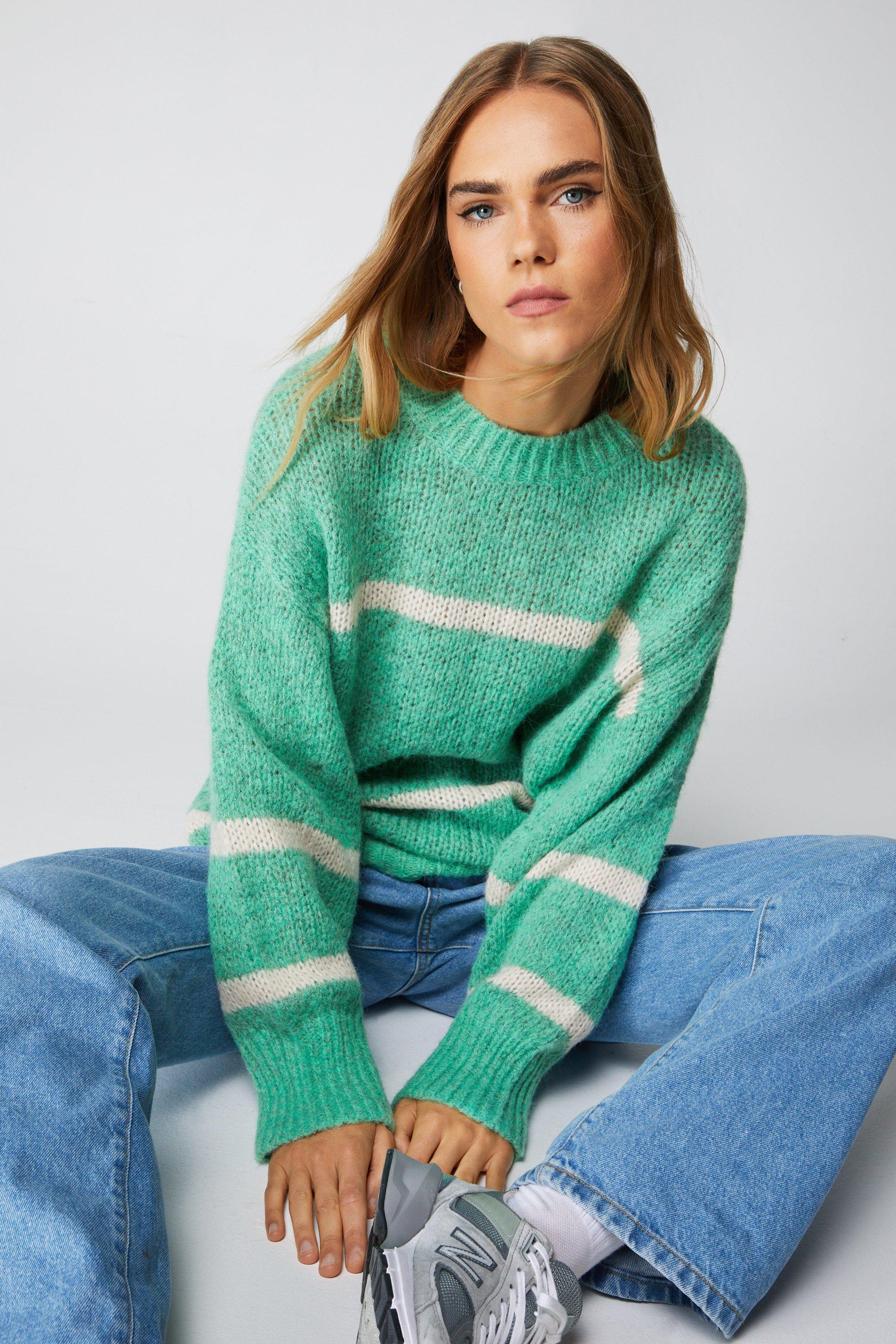 Crew neck knitted on sale jumper