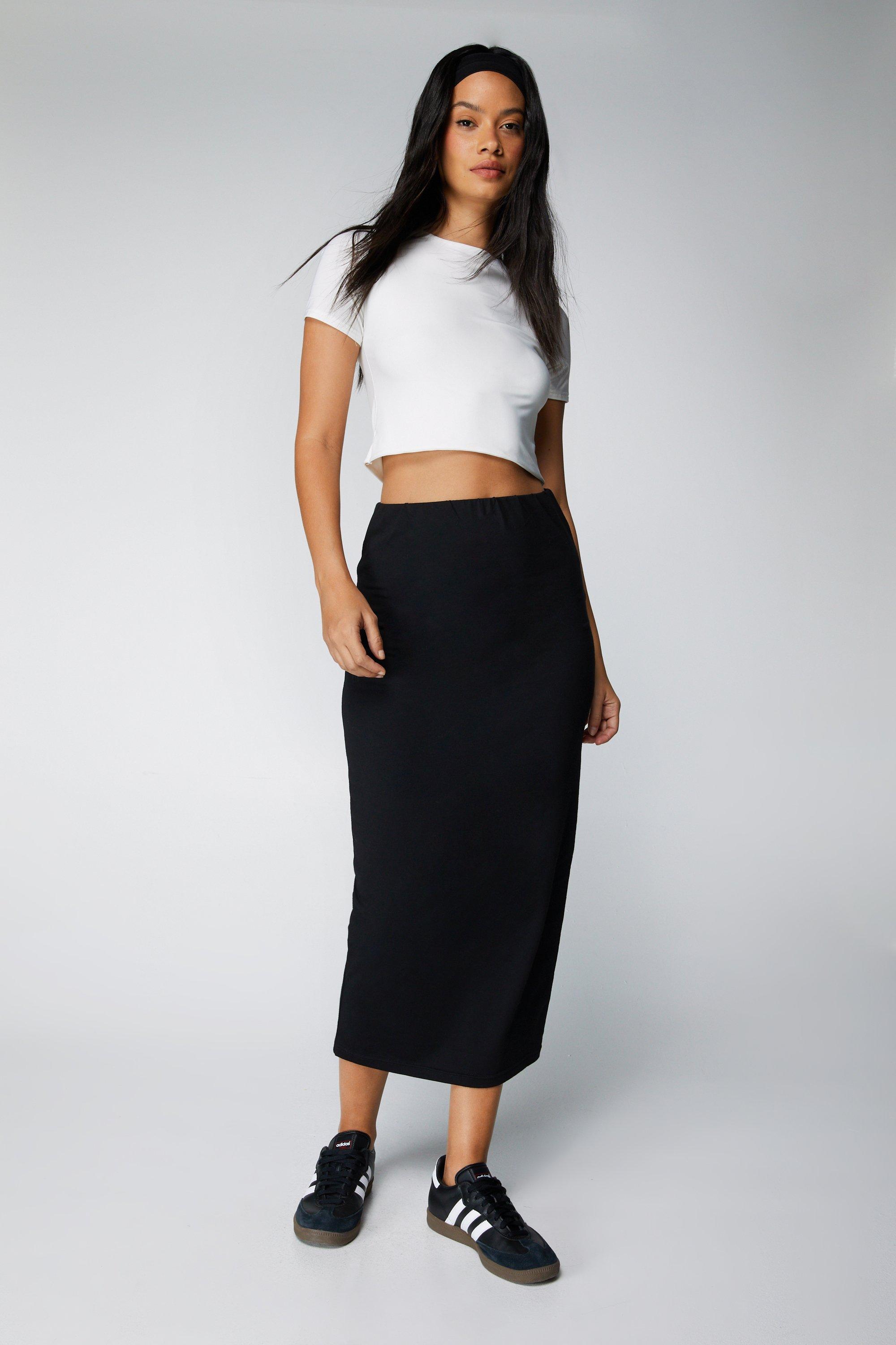 High waisted hotsell midi skirt 3d