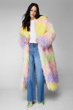 Plus Size Premium Wool Blend Animal Swing Coat