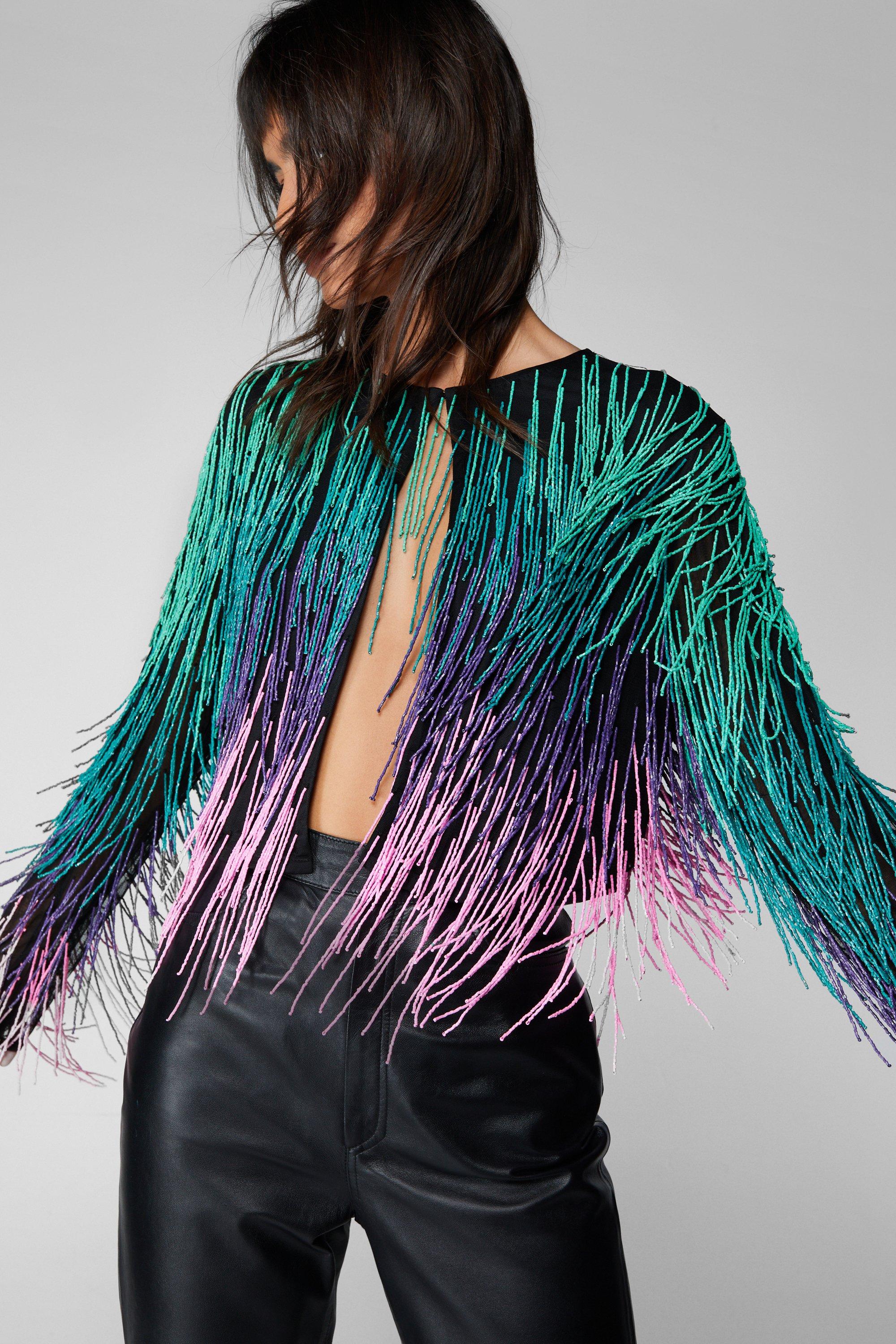 Nasty gal party on sale crasher fringe jacket