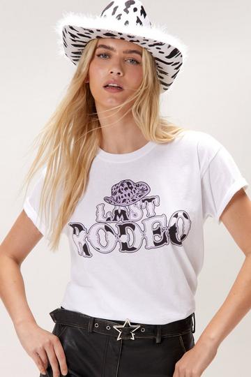 Last Rodeo Purple Graphic T-shirt white