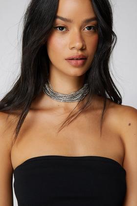 Free People TURN IT ON Sequin Bandeau Layered Satin Cami Top – Silver  Accents