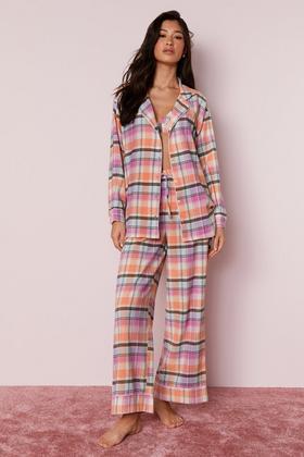 Satin Oversized Stripe Pajama Pants Set