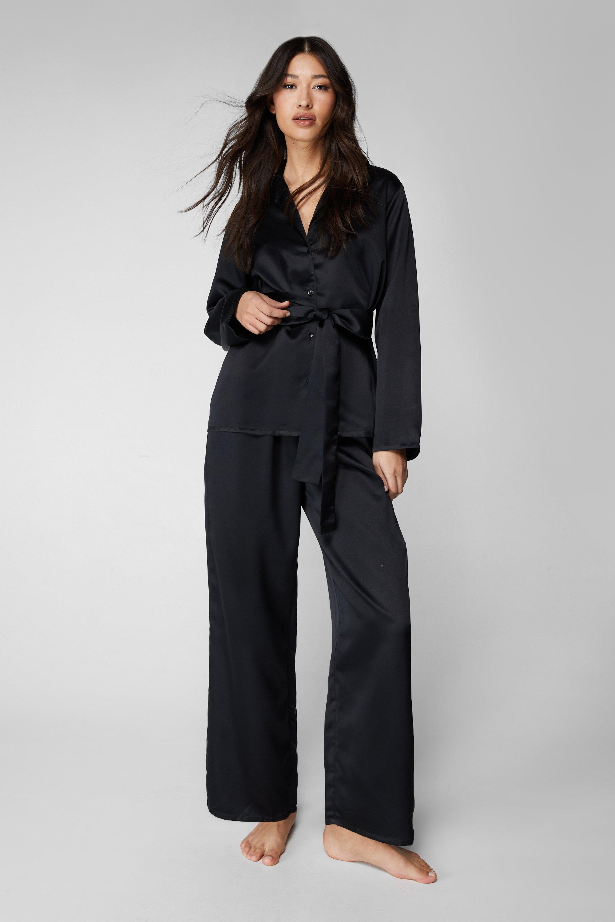 Off the Shoulder Top and Wide Leg Pants Pajama Set Nasty Gal