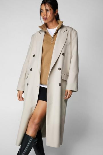 Premium Tailored Duster Coat neutral