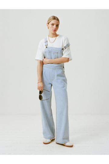 The Denim Dungarees pale wash