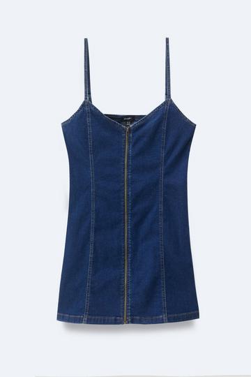 Plus Size Denim Stretch Mini Dress authentic indigo