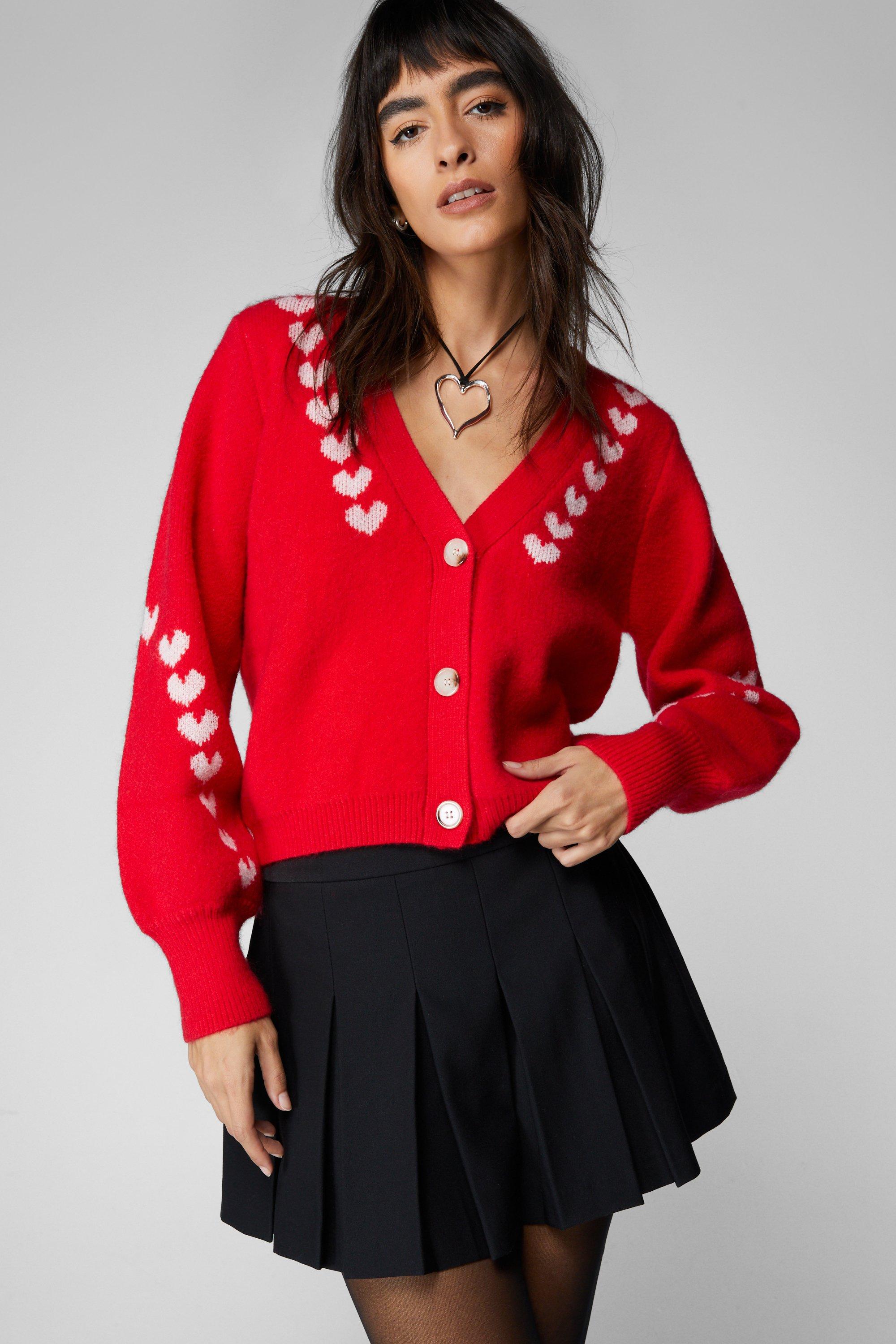 Red Crop Shaggy Cardigan | Nasty Gal