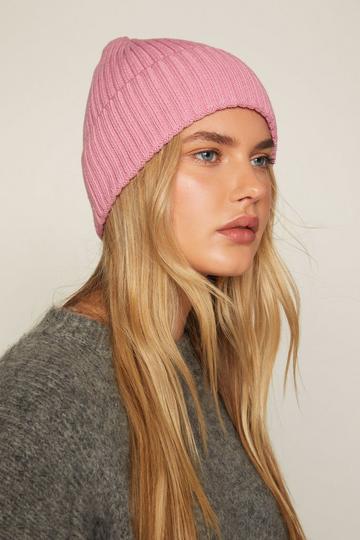 Premium Cotton Beanie Hat pink