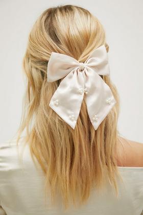 FUNTEZE Pearl Bow Hair Clip HPN6338