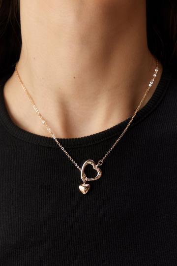 Heart Droplet Necklace gold