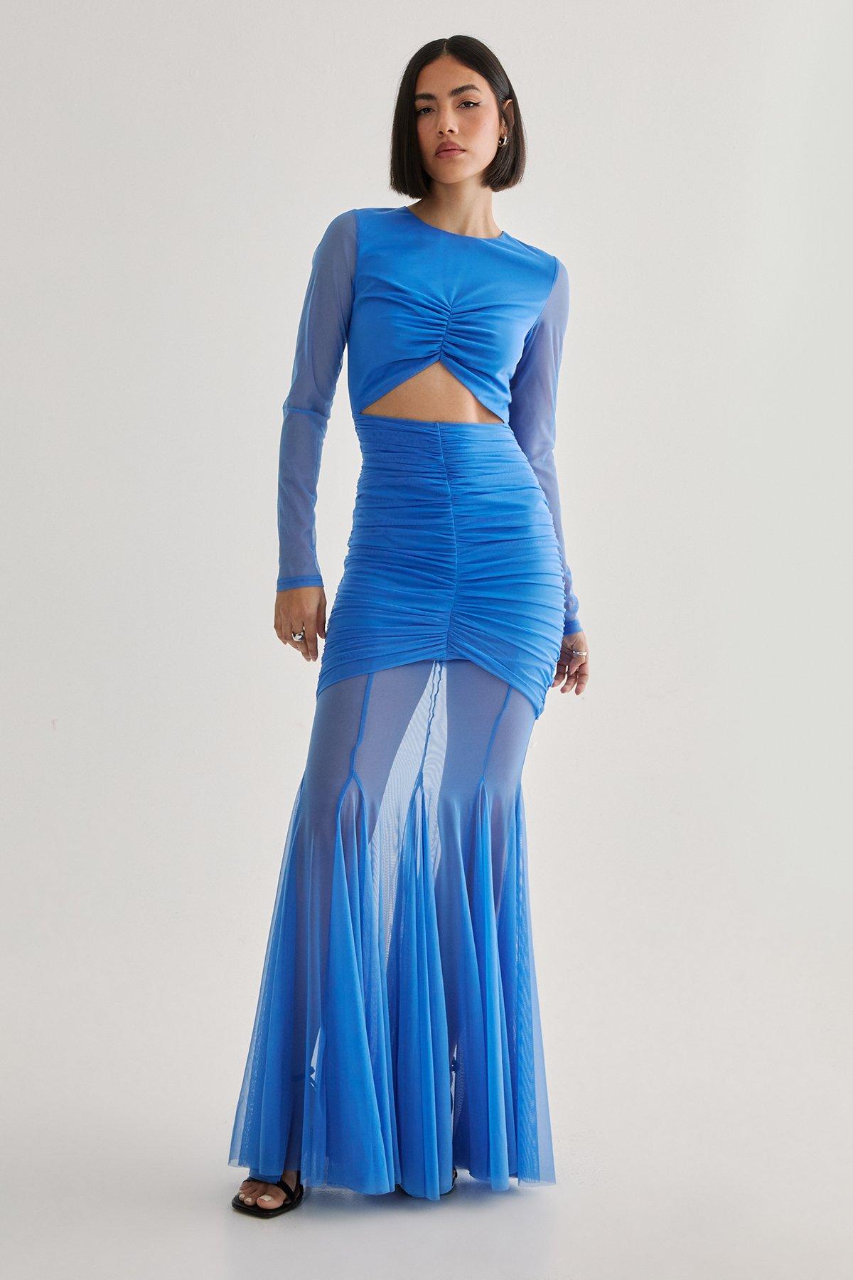 Nasty gal blue maxi dress best sale