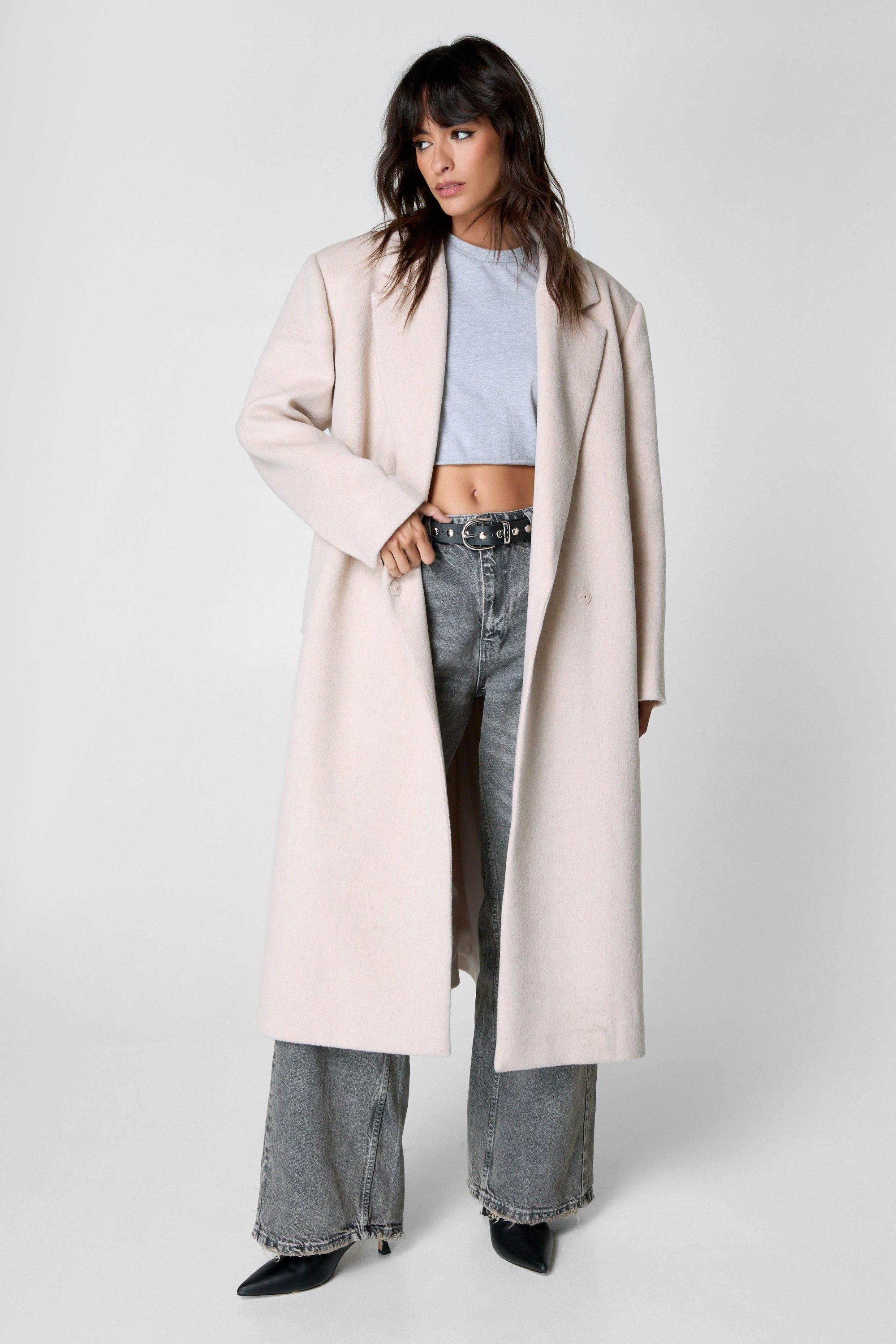 Oversized Check Wool Look Coat | Nasty Gal