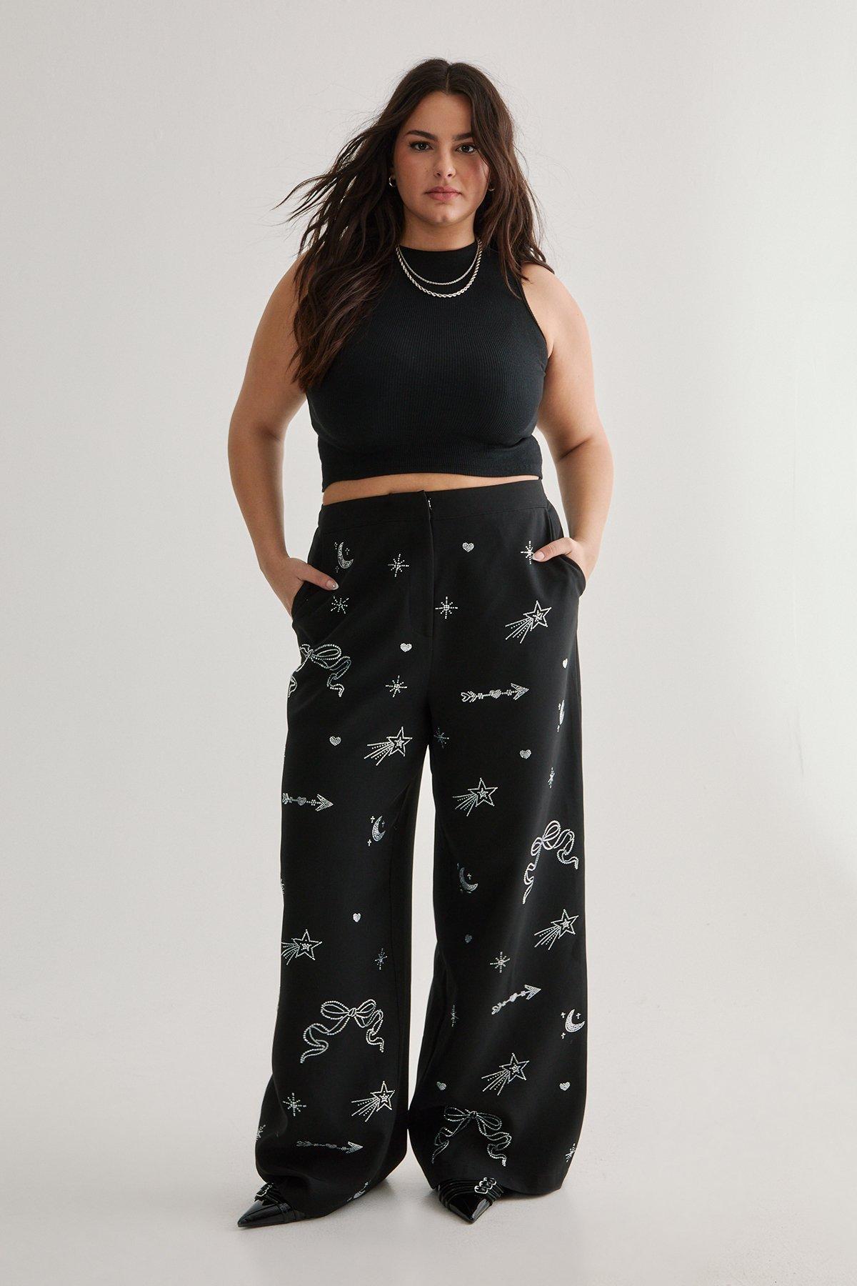 Faith Satin You Satin Crop Top and Pants Set Nasty Gal