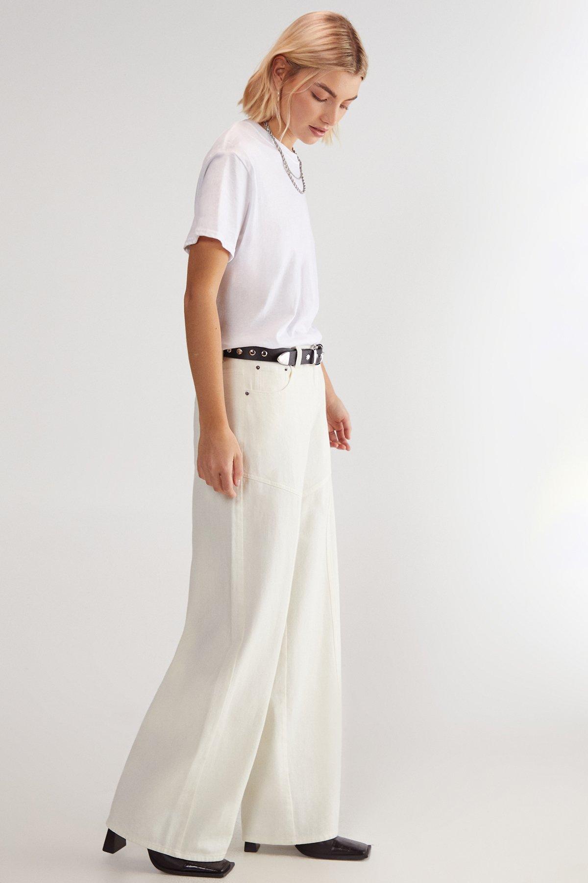Zebra Straight Leg Split Hem Jeans | Nasty Gal