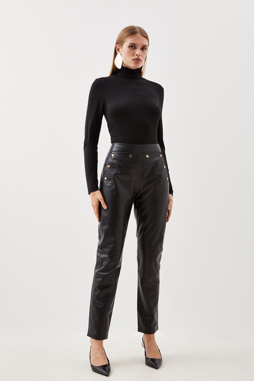 Leather trousers sale sale