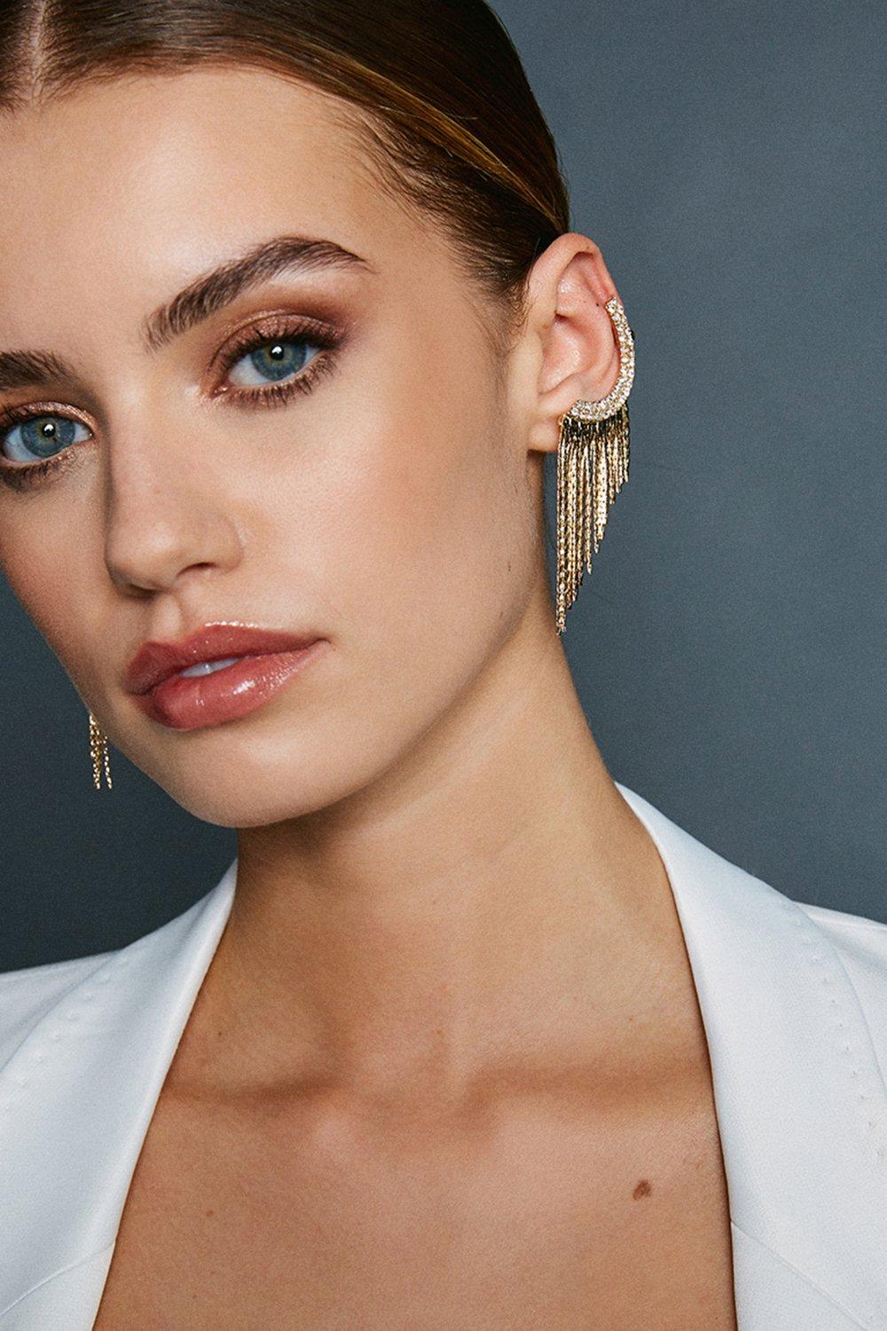 Gold plated deals statement earrings