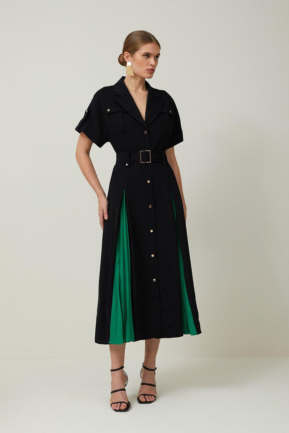 Karen millen clearance wrap shirt dress